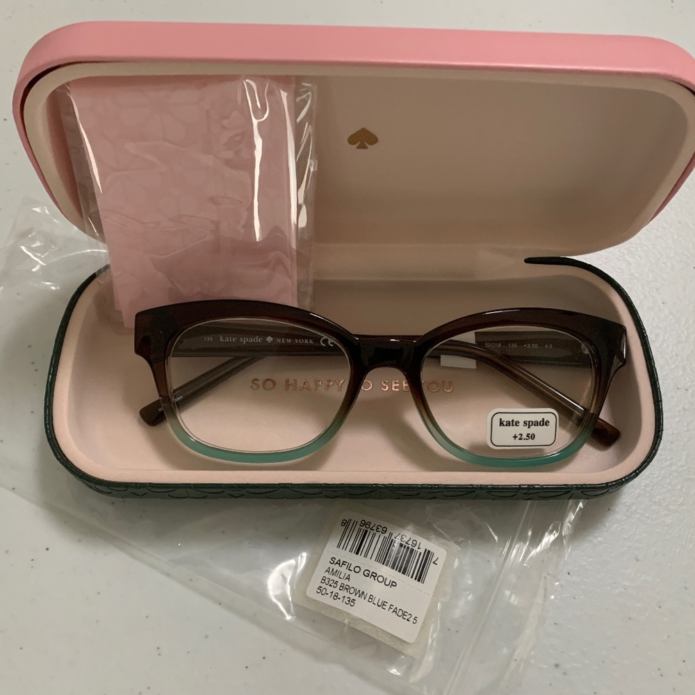 New! Kate Spade Amilia 50mm reading glasses readers +2.0